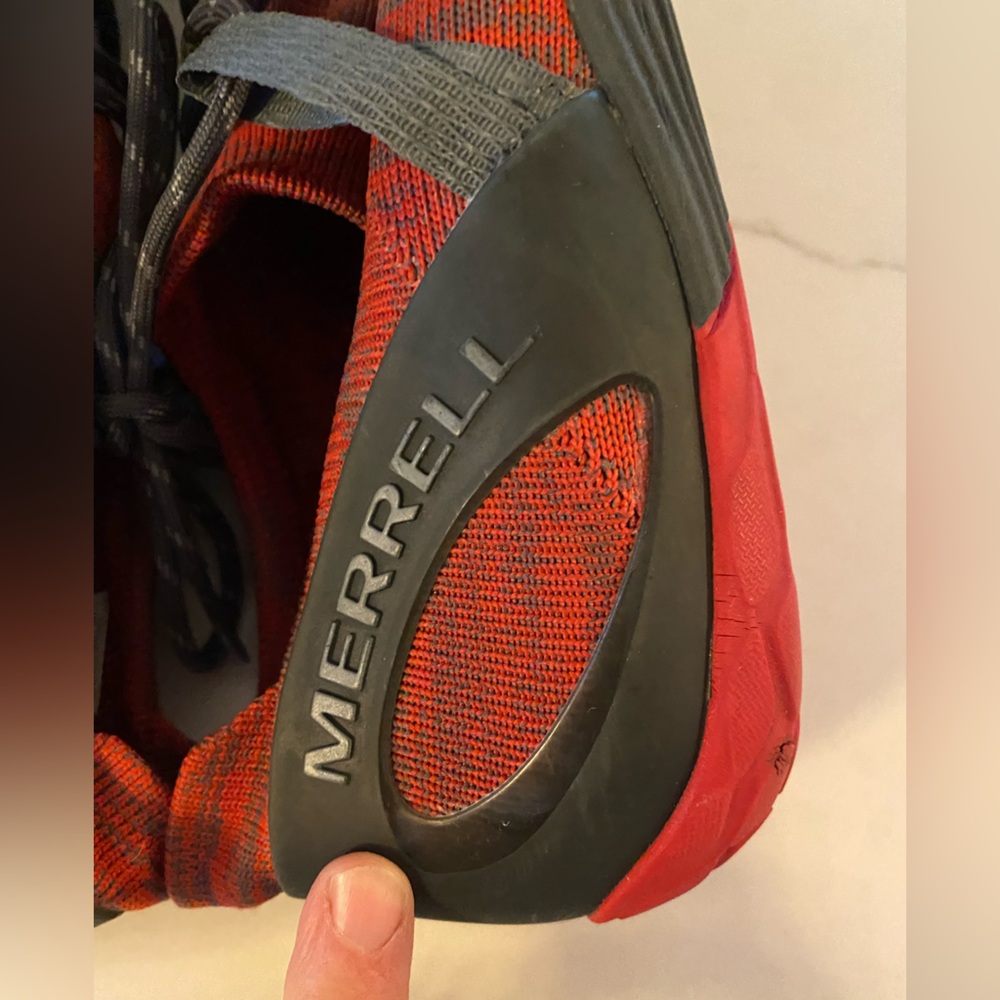 Merrell Men’s 13 Turbulence Cherry Barefoot Outdoor Shoes Trail Water Vibram - Picture 9 of 13